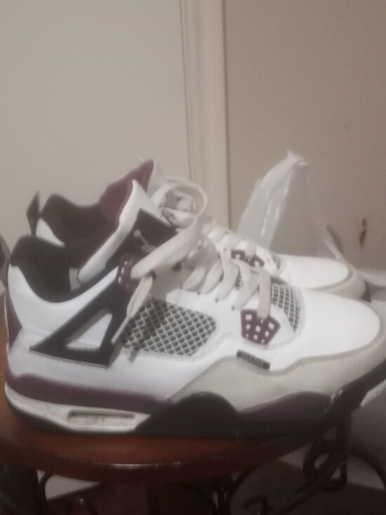 Jordan Other - Jordan Air Jordan 4 Retro Paris Saint-Germain Bordeaux White Black Sneaker Sz 10